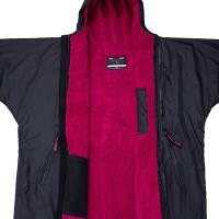 Two Bare Feet Kids Weatherproof Changing Robe & Changing Mat - Black / Raspberry Extra Image 2 Preview